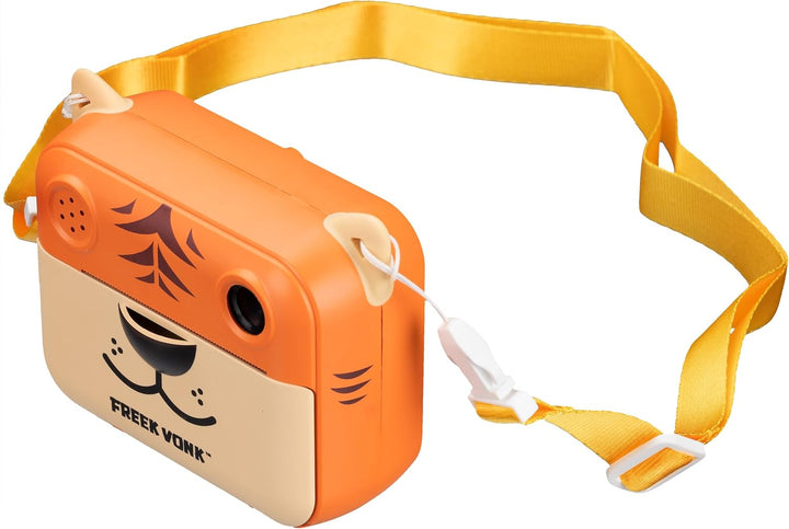 Freek Vonk x Bresser Kinder-Sofortbildkamera - Tigerdesign, Front- und Rückkamera, 16 Rahmen, 93x73x