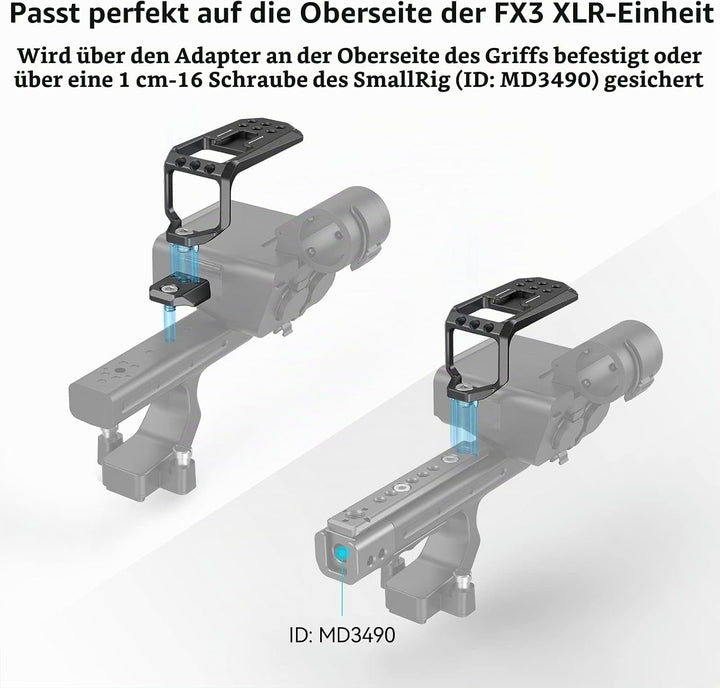 SMALLRIG FX3 XLR Griffplatte Handle Top Plate für Sony FX3 / FX30 XLR-Einheit - MD3990