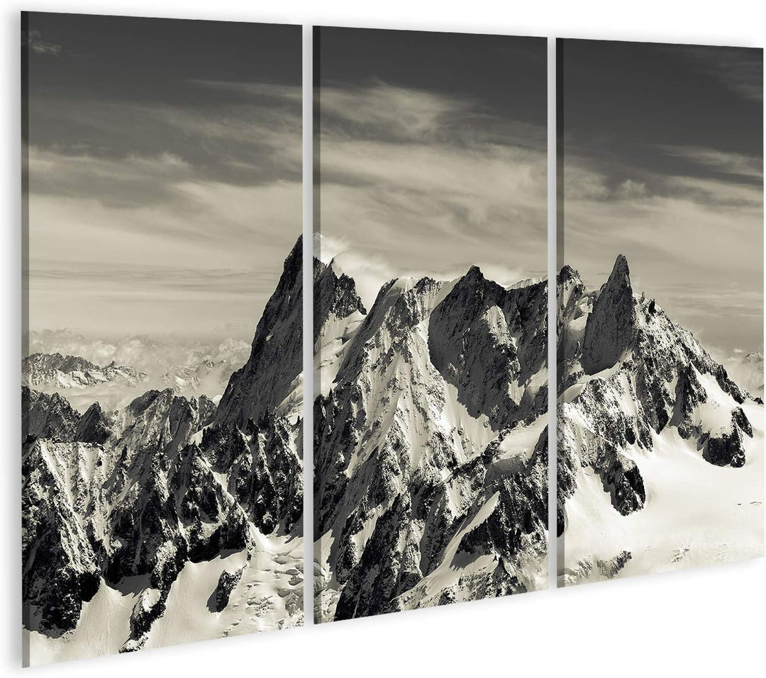 islandburner Bild auf Leinwand Mont Blanc In Den Alpen Französisch Wandbild Poster Kunstdruck Bilder
