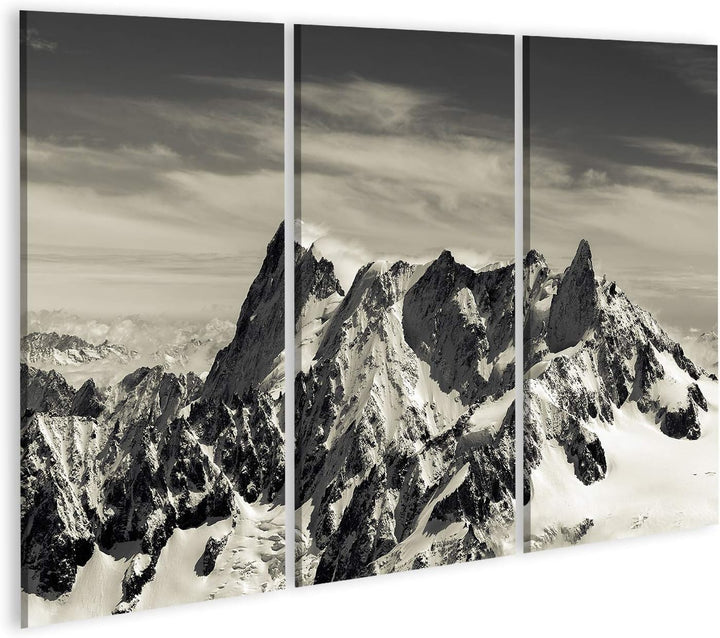 islandburner Bild auf Leinwand Mont Blanc In Den Alpen Französisch Wandbild Poster Kunstdruck Bilder