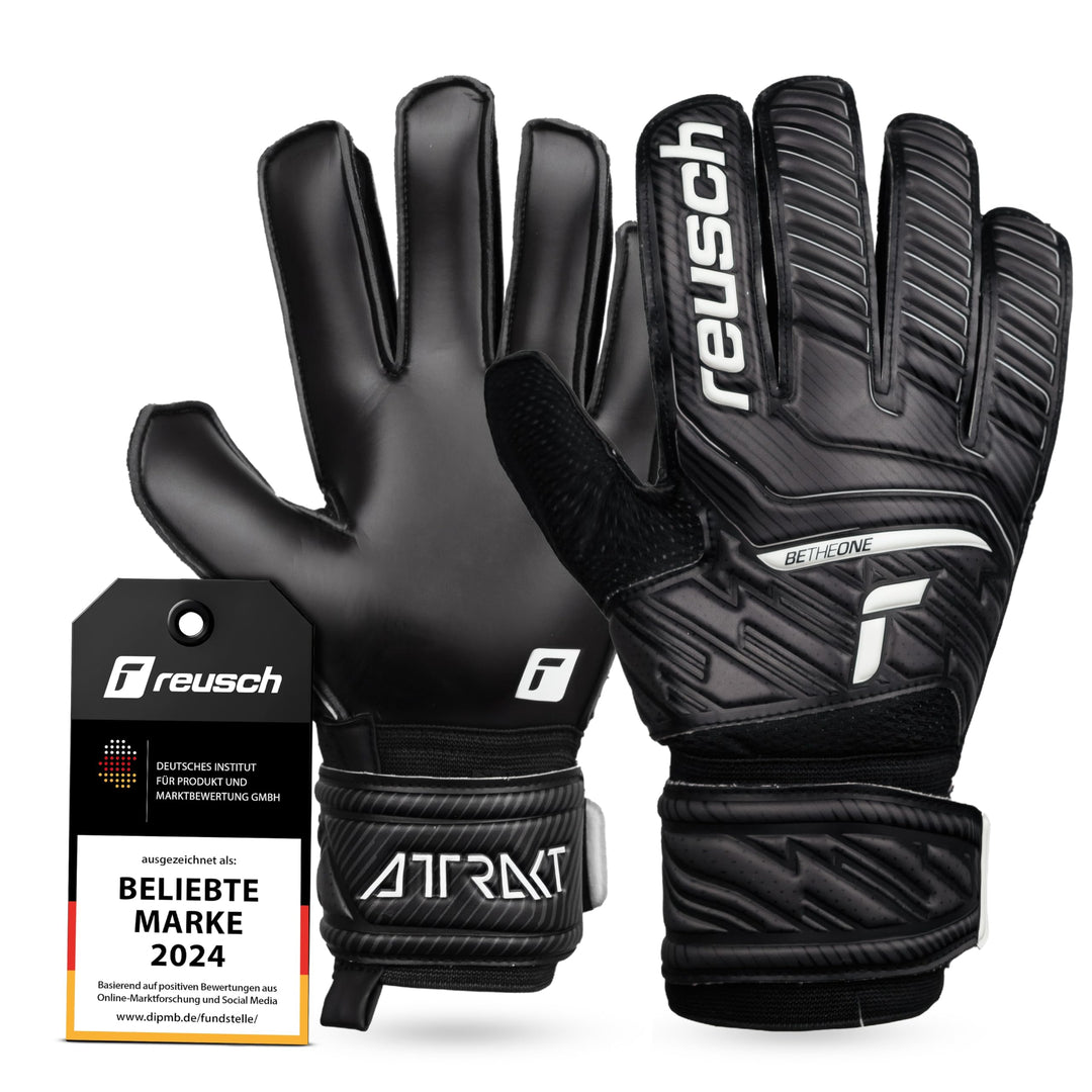 Reusch Herren Attrakt Unisex Torwarthandschuhe mit Aussennaht Schnitt und Solid Belag, Geeignet für