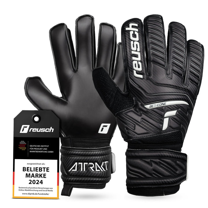 Reusch Herren Attrakt Unisex Torwarthandschuhe mit Aussennaht Schnitt und Solid Belag, Geeignet für