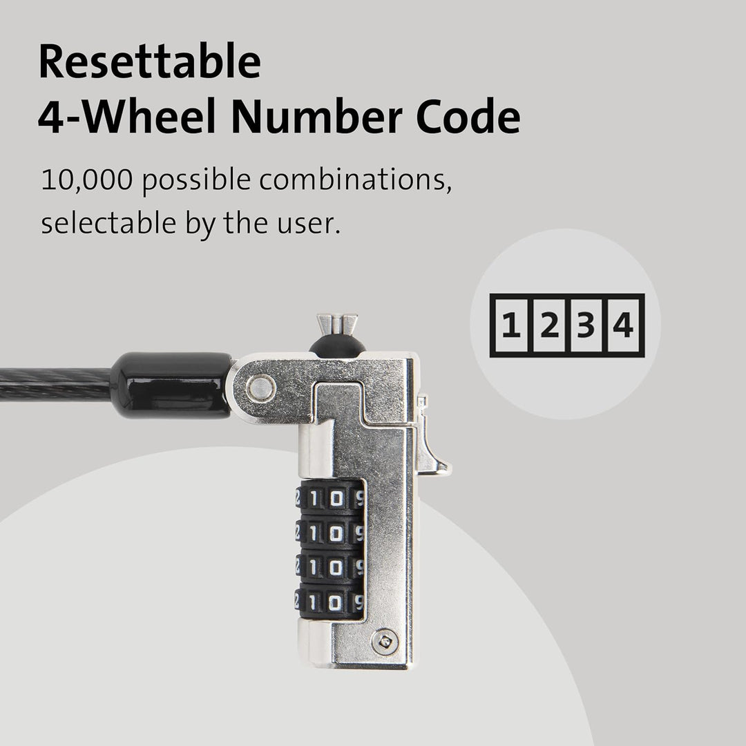 Kensington N17 Dell Notebook-Schloss – Kombination (K68008WW) schwarz, Kombination