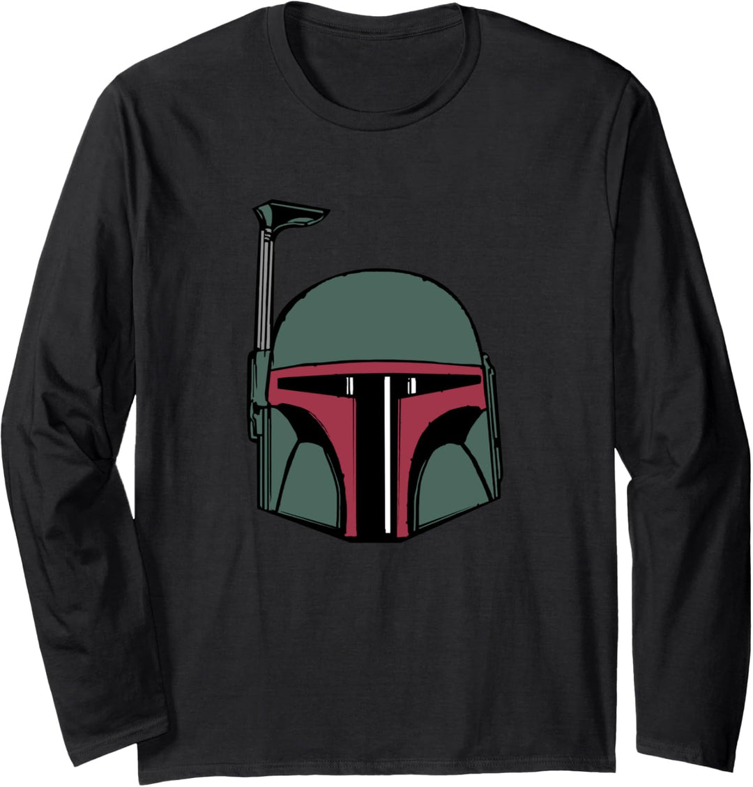 Star Wars Boba Fett Simple Helmet Langarmshirt