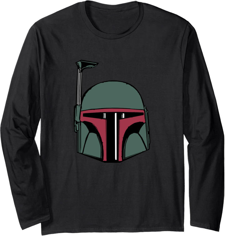 Star Wars Boba Fett Simple Helmet Langarmshirt