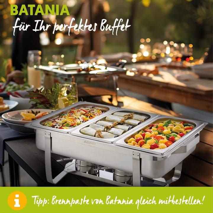 Batania 2 Chafing Dish/Speisewärmer 14 teilig Exklusiv