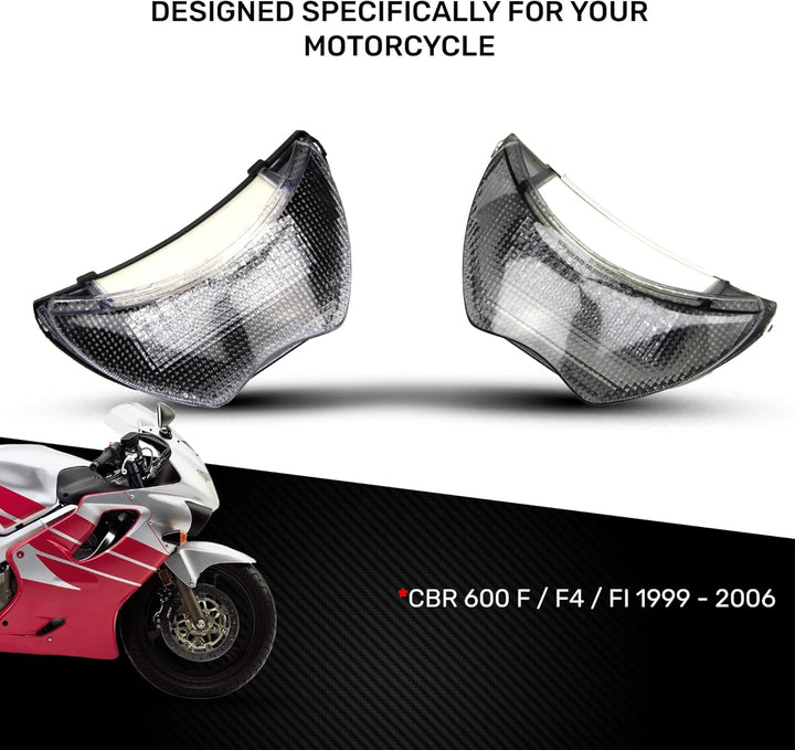 avdb-moto LED-Bremslicht mit integriertem Blinker kompatibel mit Cbr 600, F, F4, FI, 1999/2006 (Getö