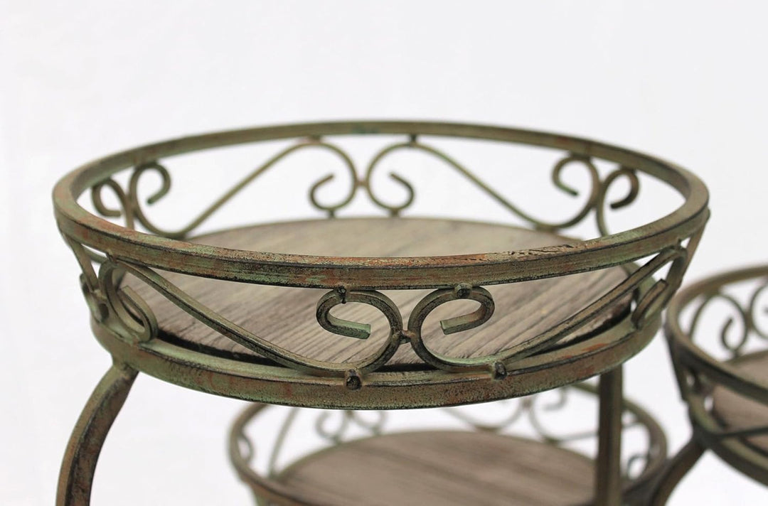 DanDiBo Blumentreppe Metall Rund 72 cm Blumenständer mit 3 Körbe 11136 Blumenständer Blumensäule Pfl