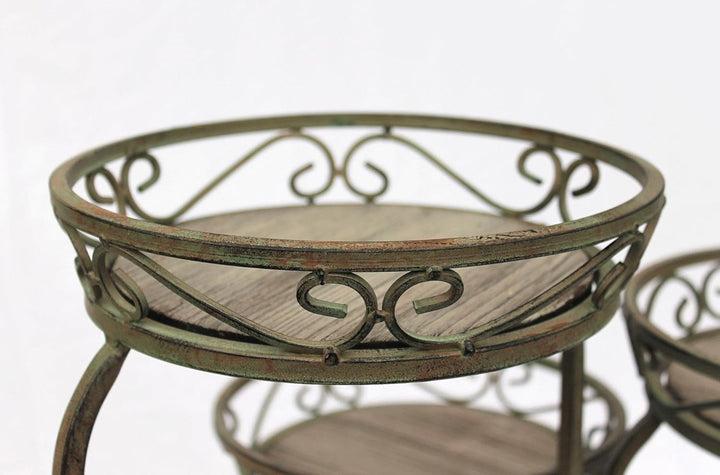 DanDiBo Blumentreppe Metall Rund 72 cm Blumenständer mit 3 Körbe 11136 Blumenständer Blumensäule Pfl