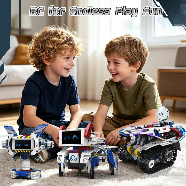 Joellfuner Technik Roboter Kinder | 5 in 1 Programmierbarer Roboter Spielzeug mit APP und Fernsteuer