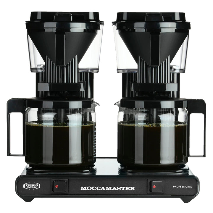 Moccamaster KBG744 Filter Kaffee Maschine Glas, 2 x 1.25 Liter, 59367, Schwarz