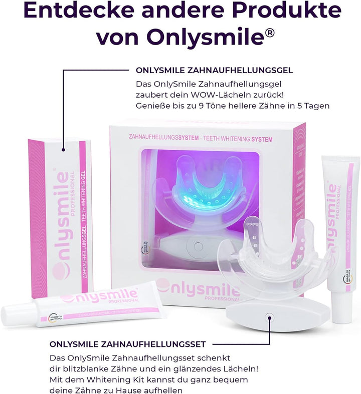 Onlysmile Teeth Whitening Pulver für weisse Zähne | Zahnaufhellung und Bleaching Pulver mit sichtbar