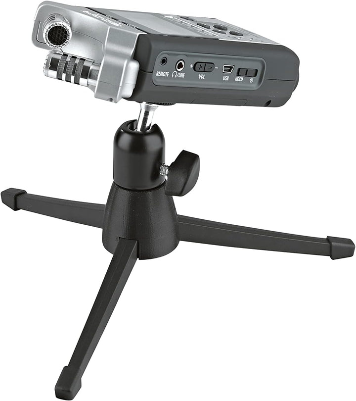 K&M 19783 Kamera-Tischstativ Schwarz aus Stahl - mit 360° Drehung, 90° Neigung - flexibel und stabil