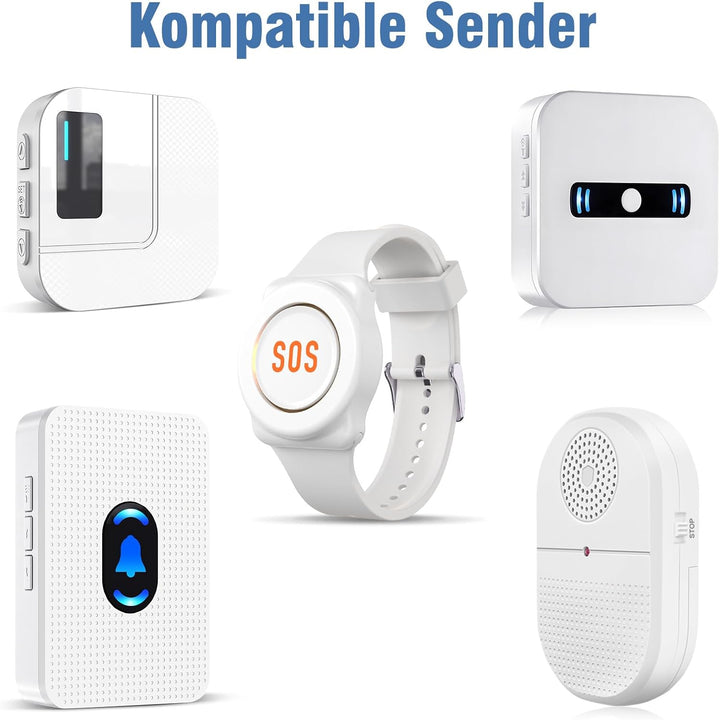 DAYTECH Notrufknopf für Senioren auf Handy, WiFi Tuya Smart Senioren Notfallknopf Alert System -1xSO