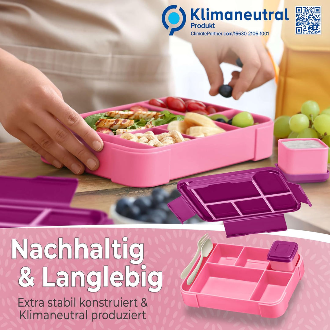 My Vesperbox® Brotdose für Kinder mit Fächern [LITE] - Lunchbox mit Trennfächern - Bento Box - Jause