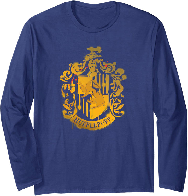Harry Potter Hufflepuff Crest Stencil Langarmshirt