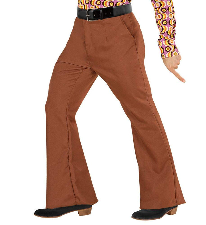 shoperama 70er Jahre Retro Herren Hose mit und ohne Muster Disco Kostüm Siebziger Schlager, Grösse:X