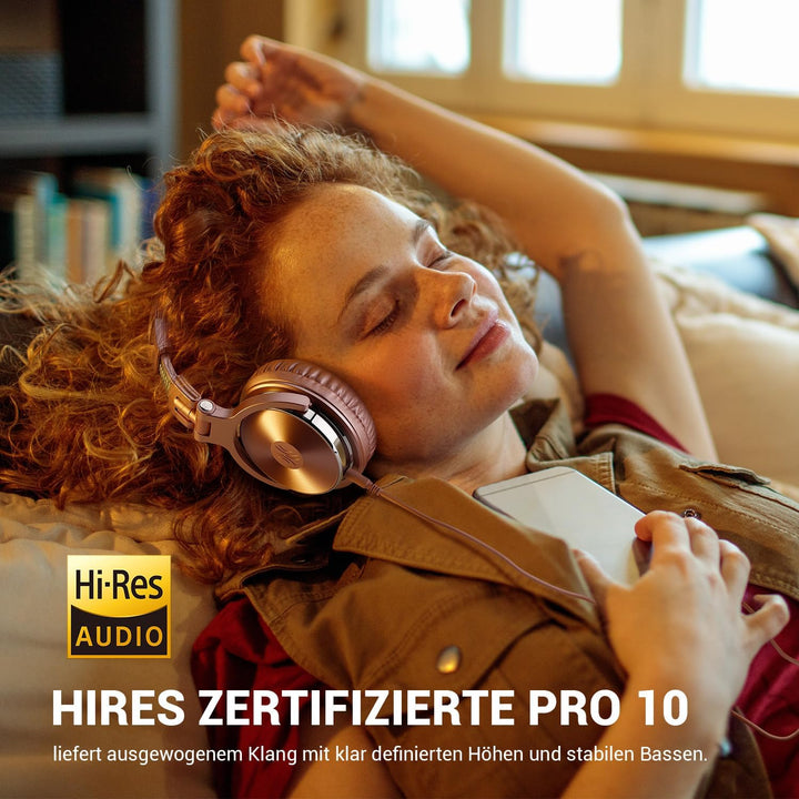 Oneodio Over Ear Kopfhörer Mit Kabel Geschlossene Studiokopfhörer Mit Share Port Mikrofon Adapter-Fr