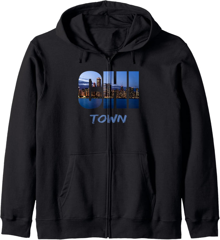 Chi-Town Windy City Chicago Skyline Art Gift Southside Home Kapuzenjacke