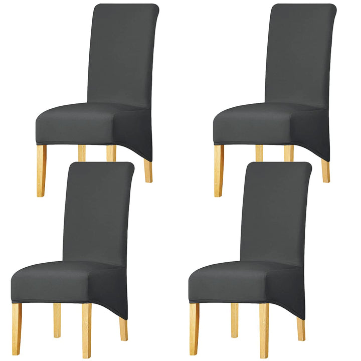 KELUINA Stuhlhussen mit hoher Rückenlehne, Solider Stoff, Stretch, Grösse XL, für Esszimmer, für Zuh