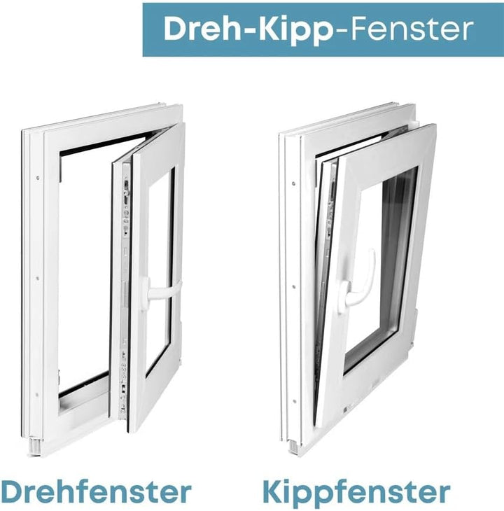 Framex Premium Kellerfenster - Kunststofffenster Weiss BxH 750 x 450 mm - Garagenfenster/Gartenhaus