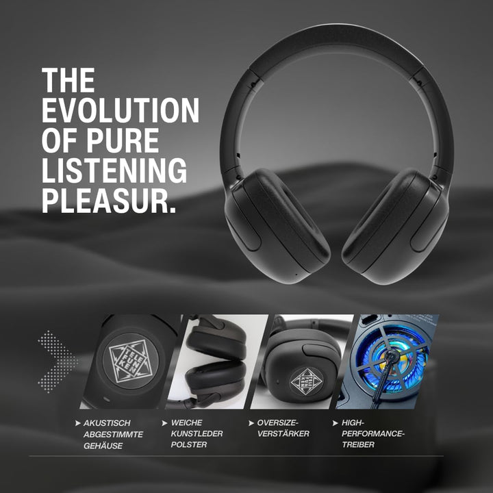 TELEFUNKEN Arco Evo Over Ear Kopfhörer Bluetooth, Aktive Geräuchunterdrückung, ANC & Transparenzmodu