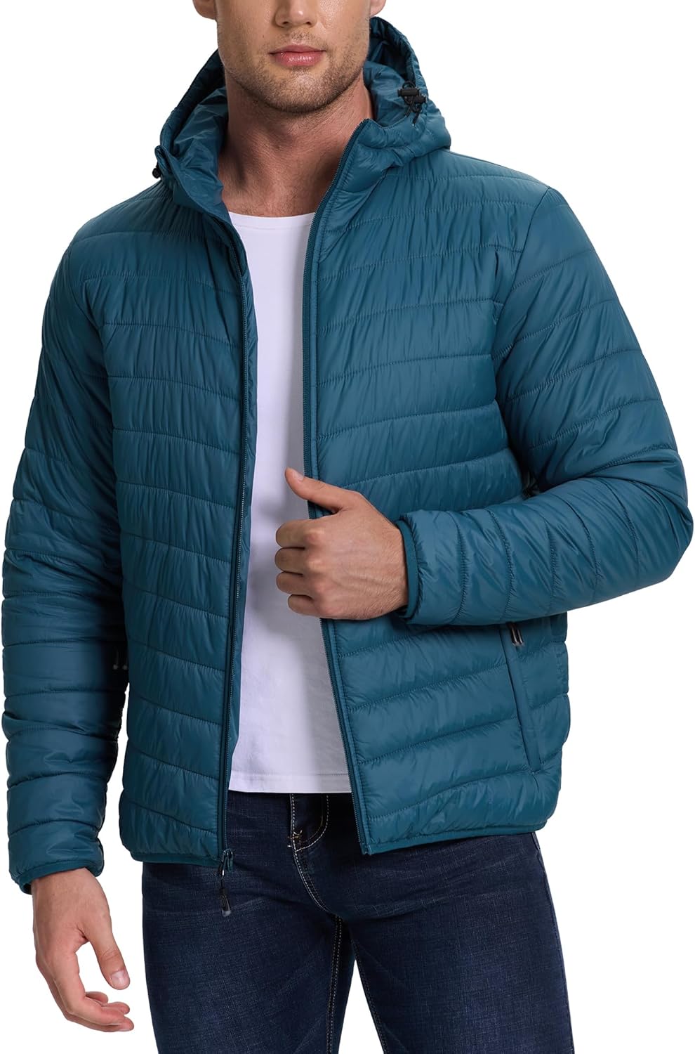 33,000ft Herren Leichte Steppjacke Outdoor Wasserbeständige Übergangsjacke Warme Winterjacke für Män