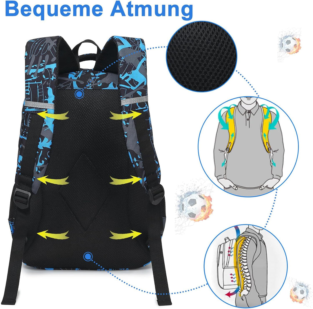 LEDAOU Schulrucksack Junge Teenager Kinder Juvenile Mädchen Daypack Mädchen Freizeitrucksack Backpac