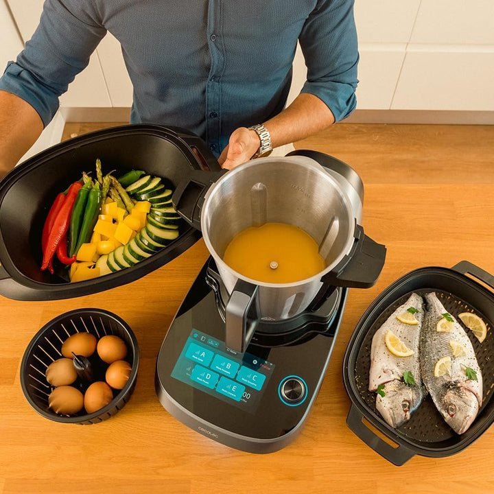 Cecotec Küchenroboter mit Lebensmittelspender Mambo CooKing Victory. 1700 W, 45 Funktionen, Tausende