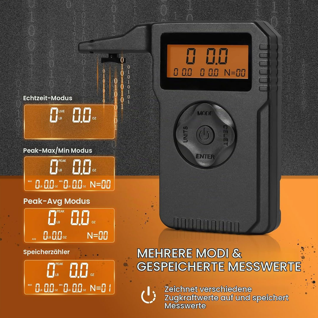 BOOSTEADY Digitaler Auslöse-Zugmesser für genaue Messwerte Auslöse-Zugmessgerät mit LCD-Display (Zwe