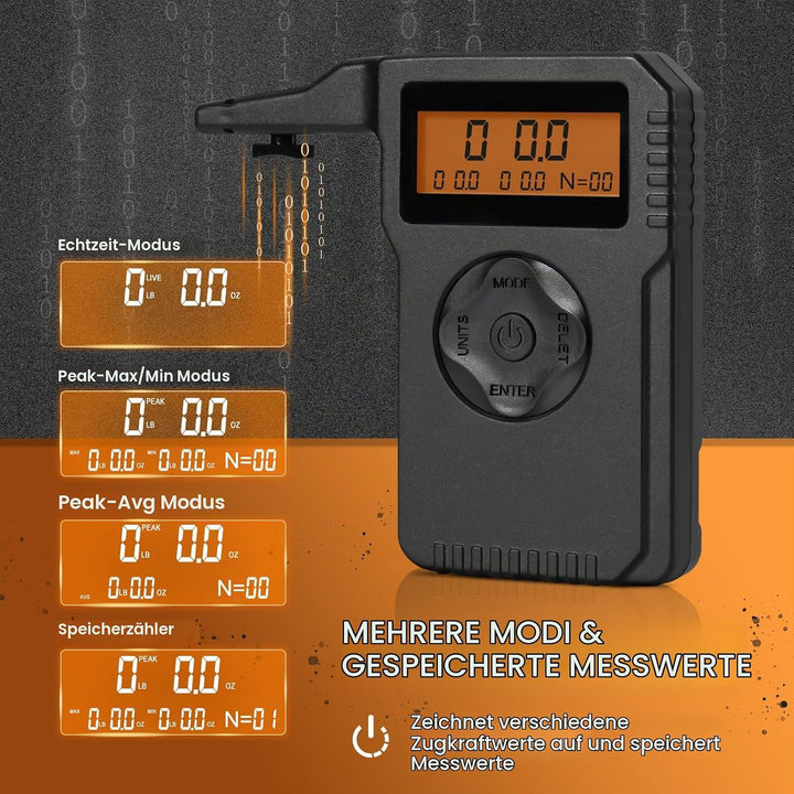 BOOSTEADY Digitaler Auslöse-Zugmesser für genaue Messwerte Auslöse-Zugmessgerät mit LCD-Display (Zwe