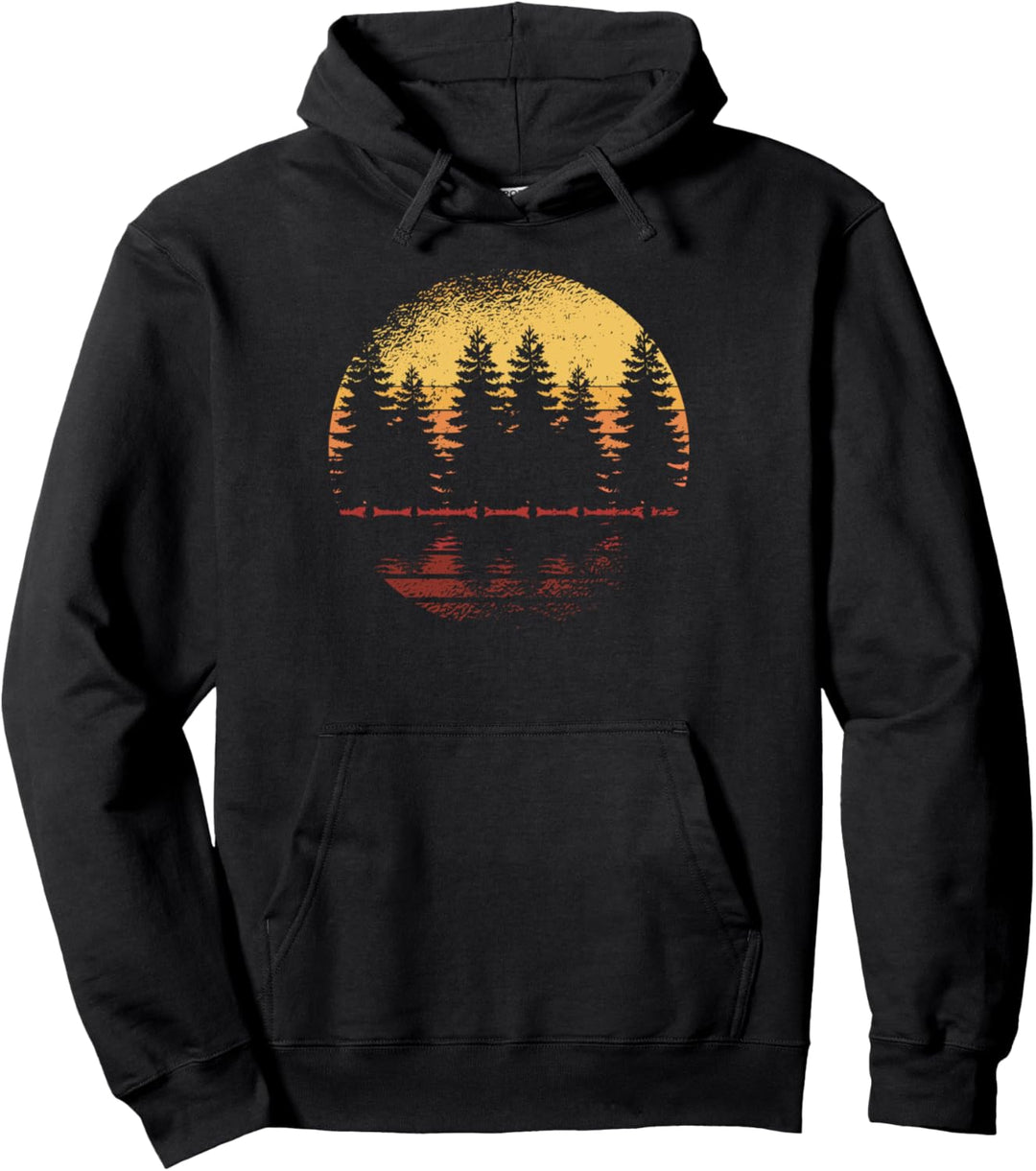 Retro Wald Outdoor Wandern Natur Pullover Hoodie