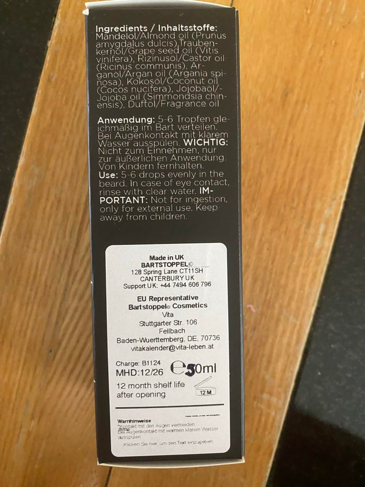 Bartöl Herren Sauvage Inspired After Shave Duft Supreme Bartstoppel® - für die tägliche Bartpflege -