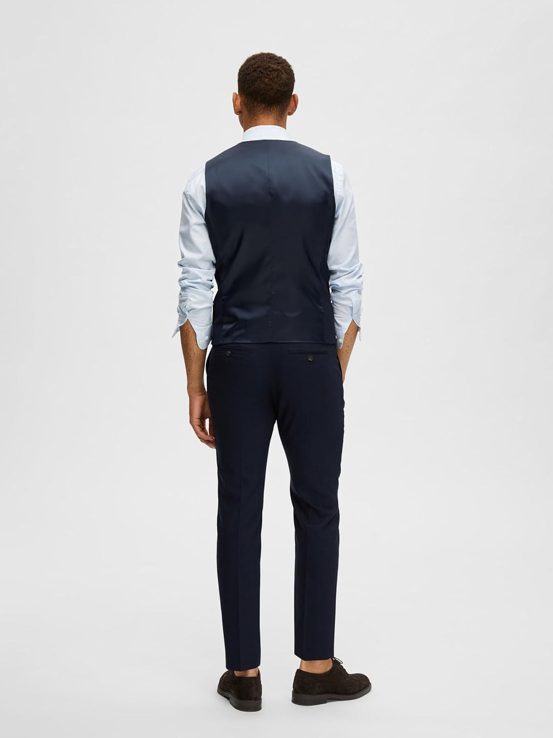 Selected Homme male Weste Klassischer Wollgemisch, Navy Blazer