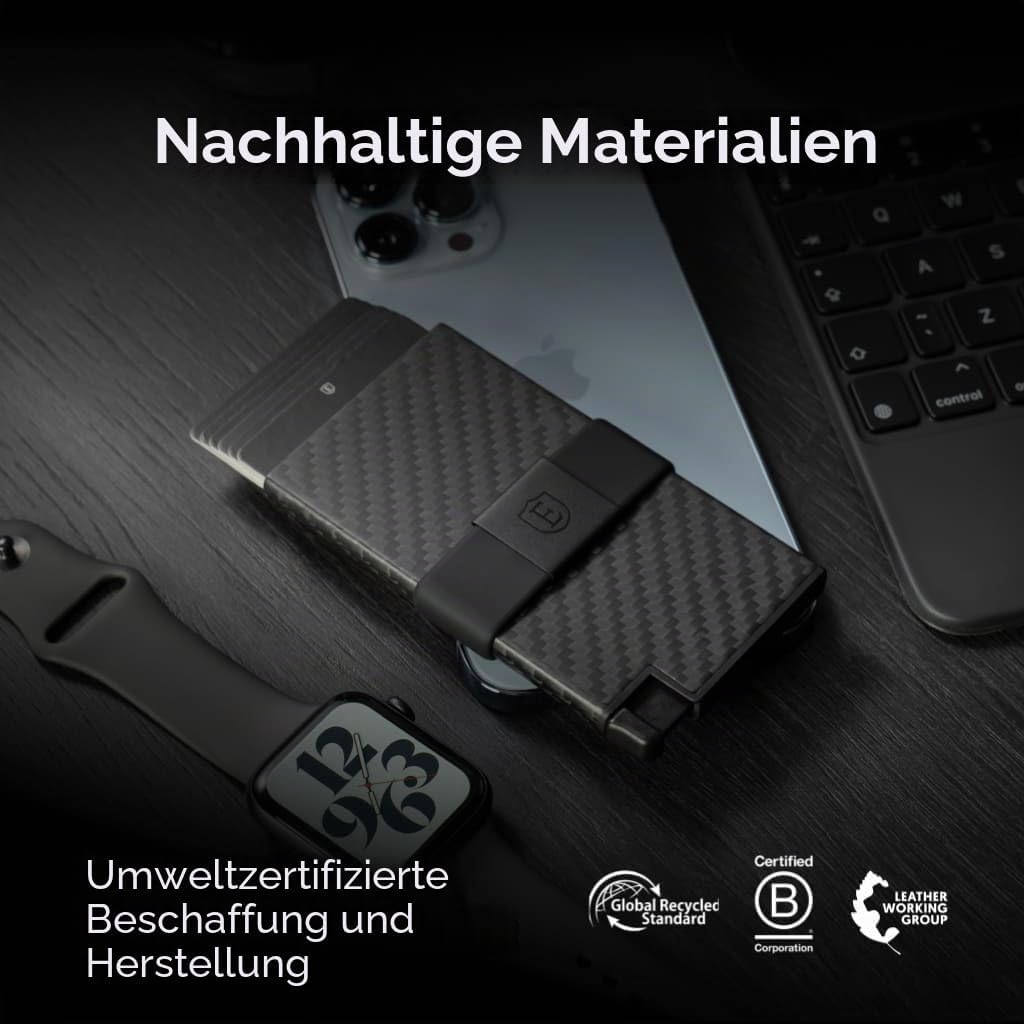 Ekster Carbon Cardholder Smart Wallet gebaut für schnellen Zugriff., Carbon Fiber, Minimalistisch, C