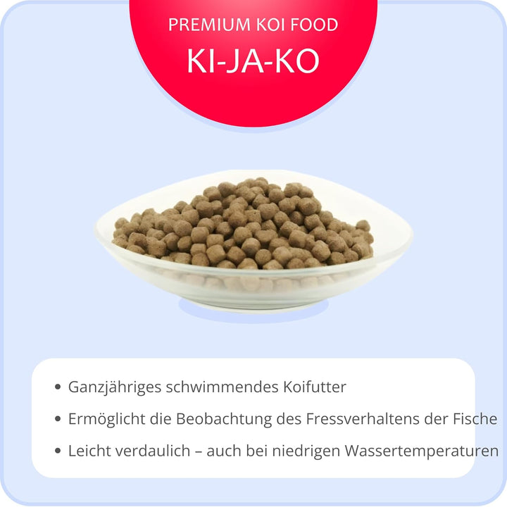 KI-JA-KO Health Koi Fischfutter für Eine Gute Verdauung bei Koi Fische Mit Actigen zur Unterstützung