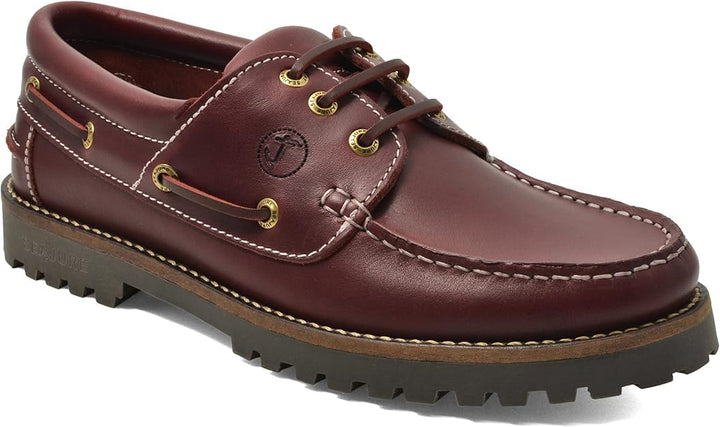 Seajure Herren Bootsschuhe Oran Bordeaux Leder 41 EU Bordeaux, 41 EU Bordeaux