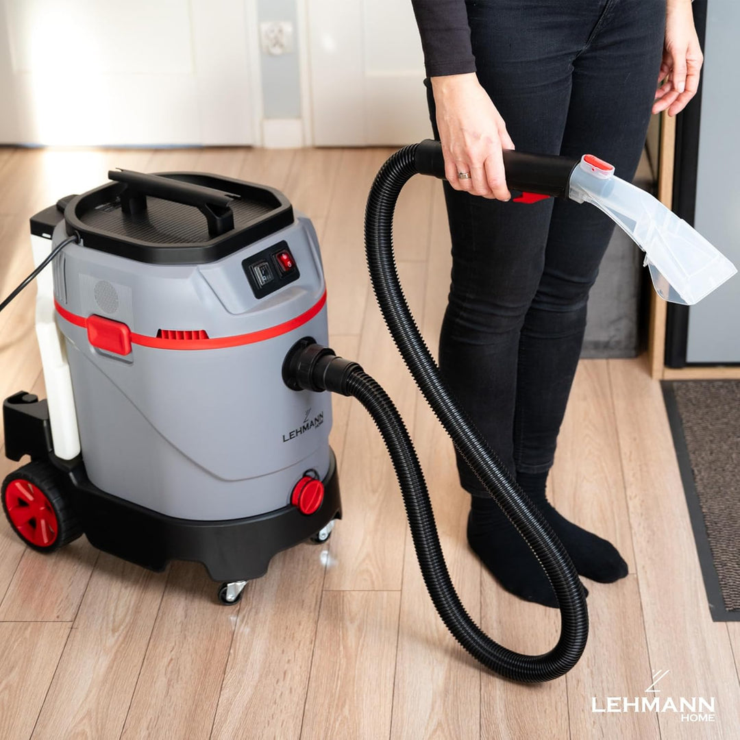 LEHMANN Primewash 2800 Waschsauger, Profi Teppichreiniger & Polsterreiniger mit Heisswasser 60°C, Na