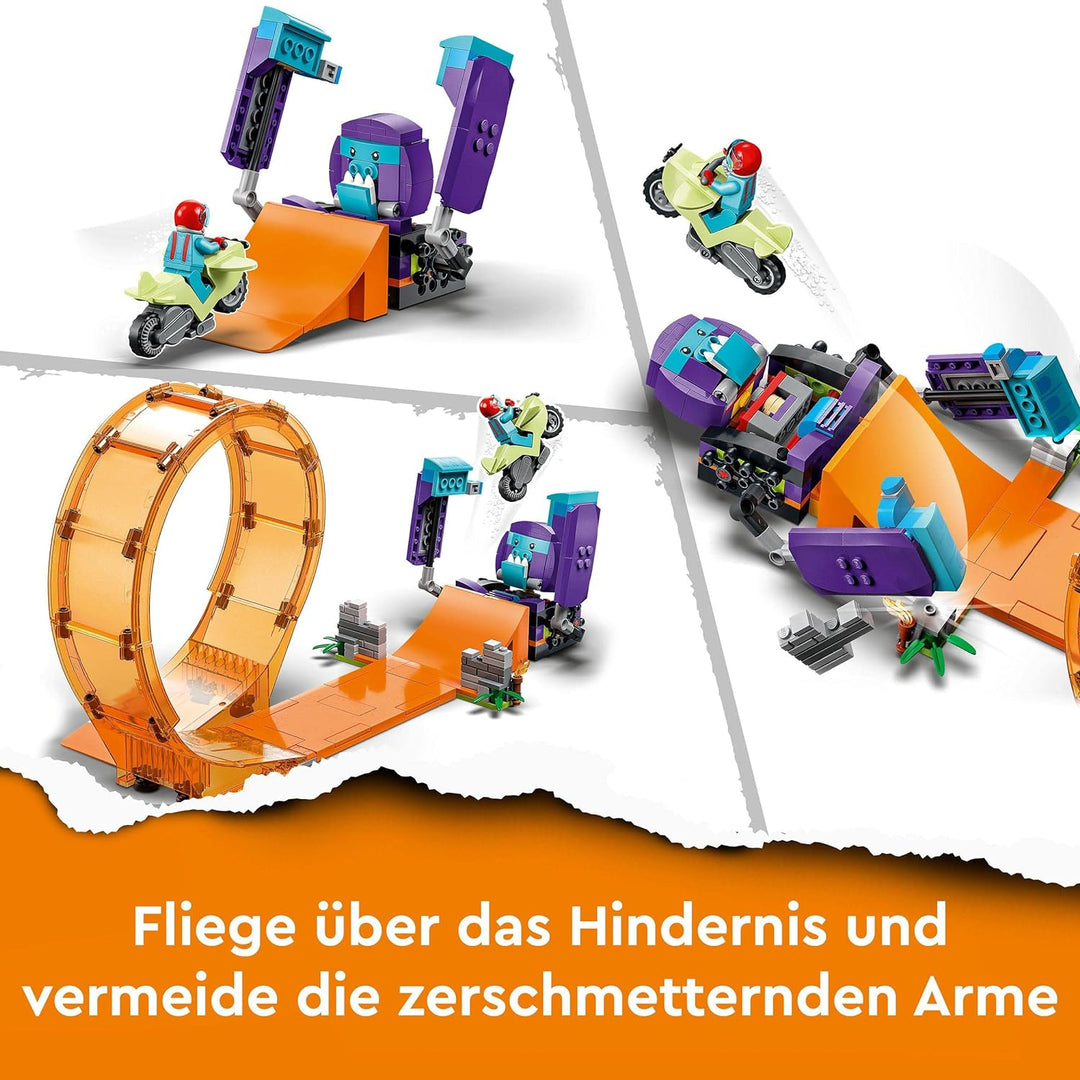 LEGO 60338 City Stuntz Schimpansen-Stuntlooping, Action-Spielzeug mit Rampe, Stunt-Motorrad und 3 Mi