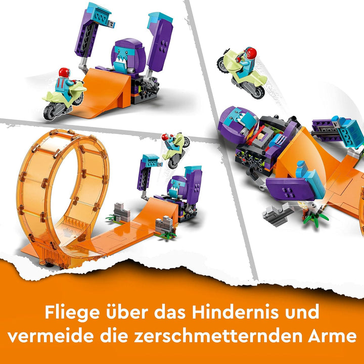 LEGO 60338 City Stuntz Schimpansen-Stuntlooping, Action-Spielzeug mit Rampe, Stunt-Motorrad und 3 Mi