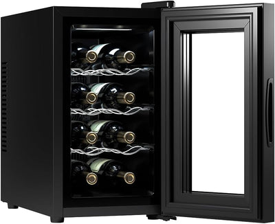 Cecotec Weinregal 8 Flaschen Bolero Grandsommelier 830 Coolcrystal, Thermoelektrische Kühlung, Tempe