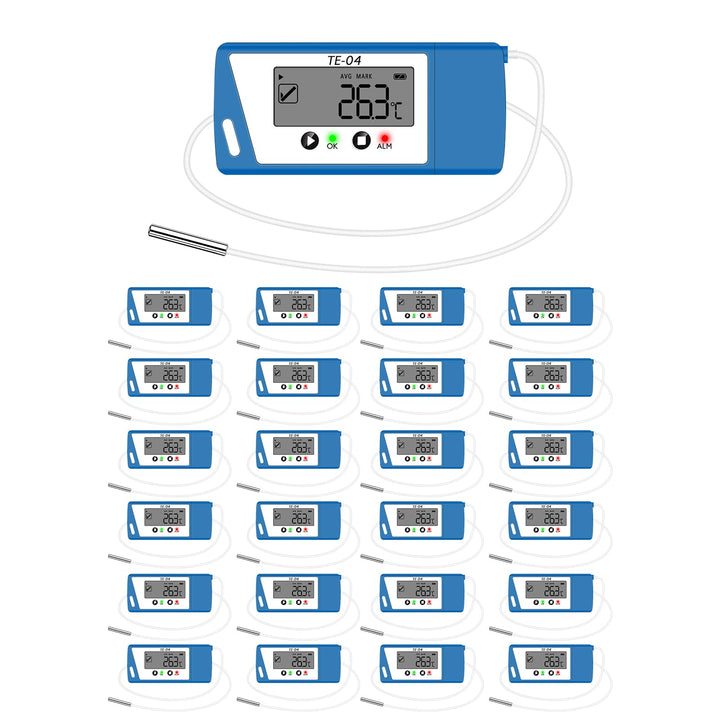 ThermElc Temperaturdatenlogger, Temperaturlogger mit externem Sensor, PDF & EXCEL Bericht, USB Daten