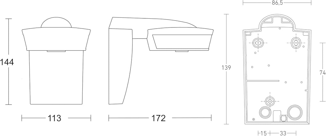 Steinel 29579 Infrarot-Bewegungsmelder sensIQ schwarz, 300°|20 m Sensor, 2500 W, Dauerlicht, Montage