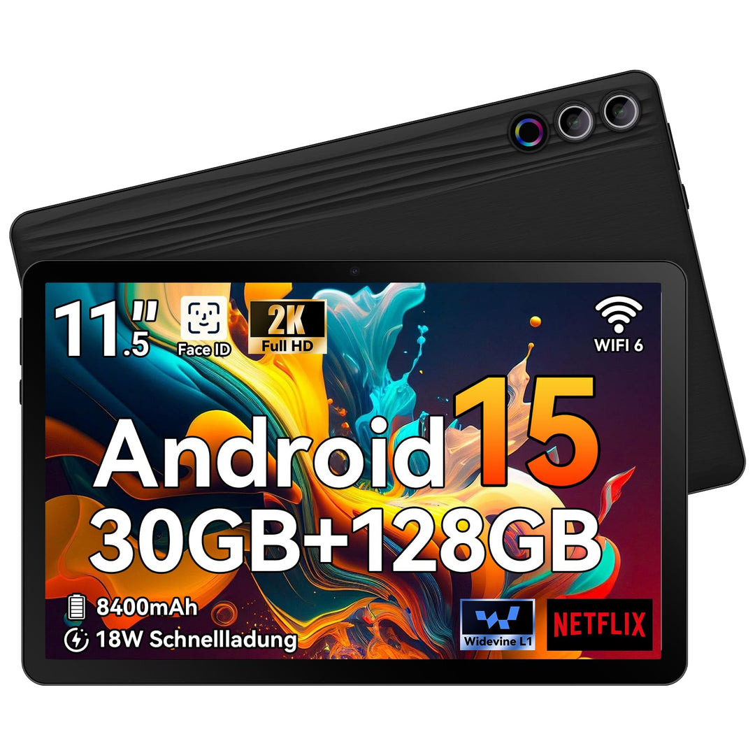 Tablet 11,5 Zoll Android 15, 30GB RAM 1TB TF, 2K Android Tablet 2000 * 1200 FHD, 8400mAh, Widevine L