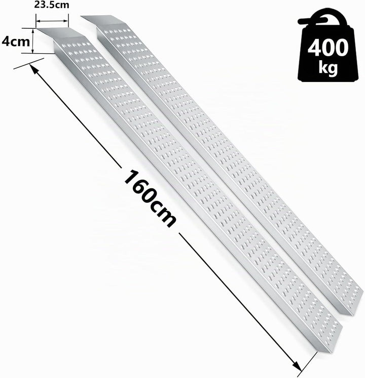 Tubiaz 2X Auffahrrampe, Verladerampe 400kg,rutschfeste Verladeschiene, Verzinkter Stahl Auto Laderam