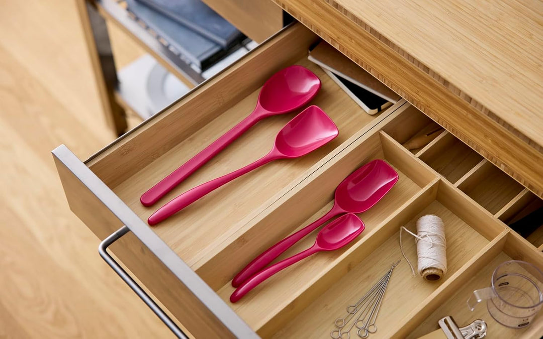 Rosti Classic Kochlöffel Set 4-Teilig, Hochwertiges Küchenhelfer Set mit 3 Kochlöffel & 1 Backlöffel