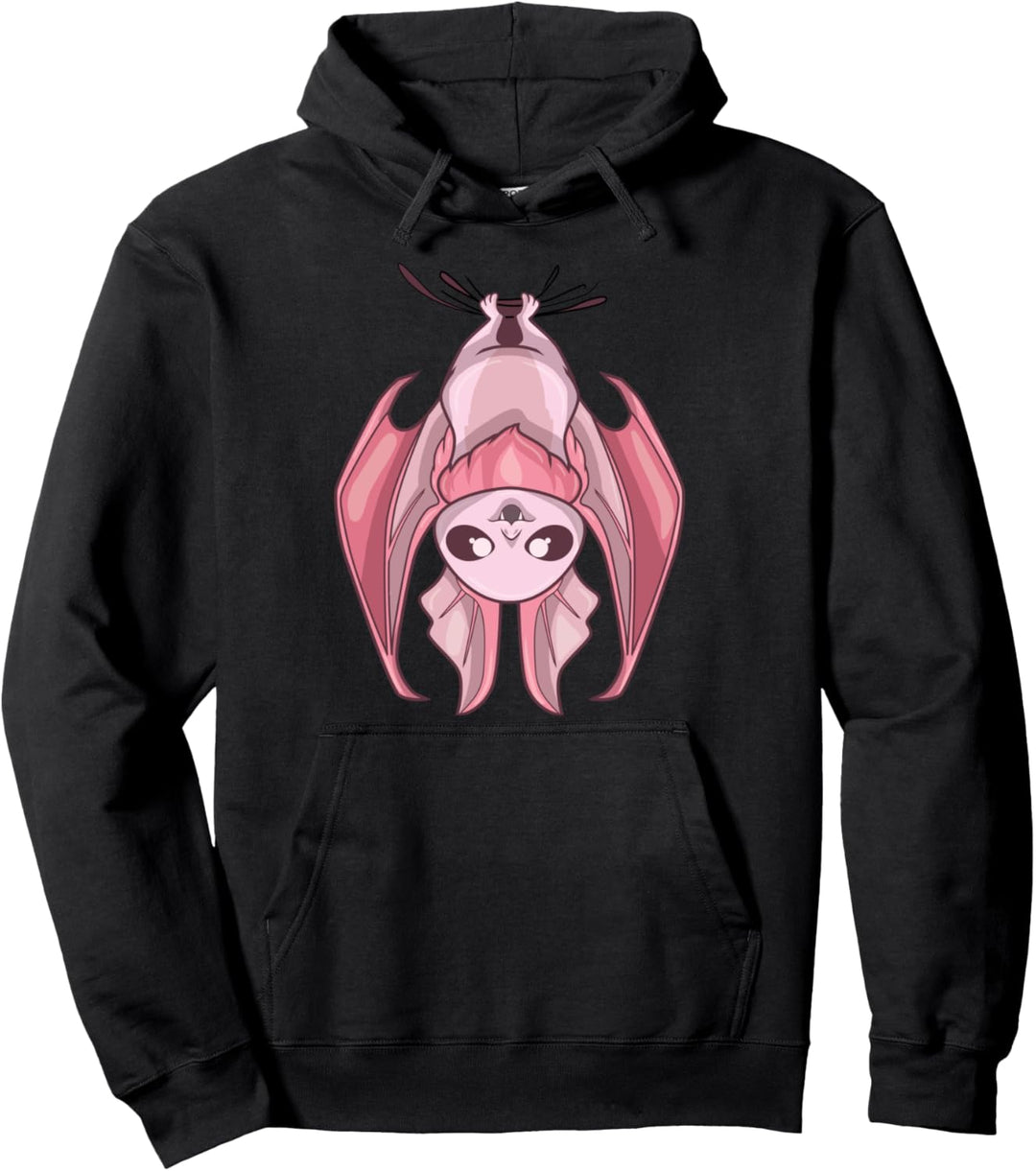 Nu Goth, Pastel Goth Aesthetic, Witchy Creepy Cute Bat Pullover Hoodie