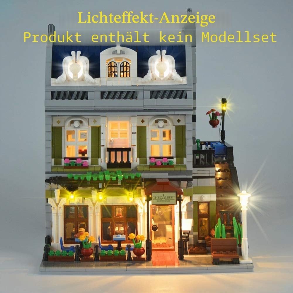 GEAMENT LED-Licht-Set für Creator Expert Pariser Restaurant (Parisian Restaurant) – Kompatibel mit L