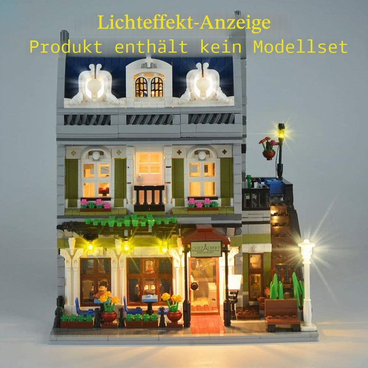 GEAMENT LED-Licht-Set für Creator Expert Pariser Restaurant (Parisian Restaurant) – Kompatibel mit L