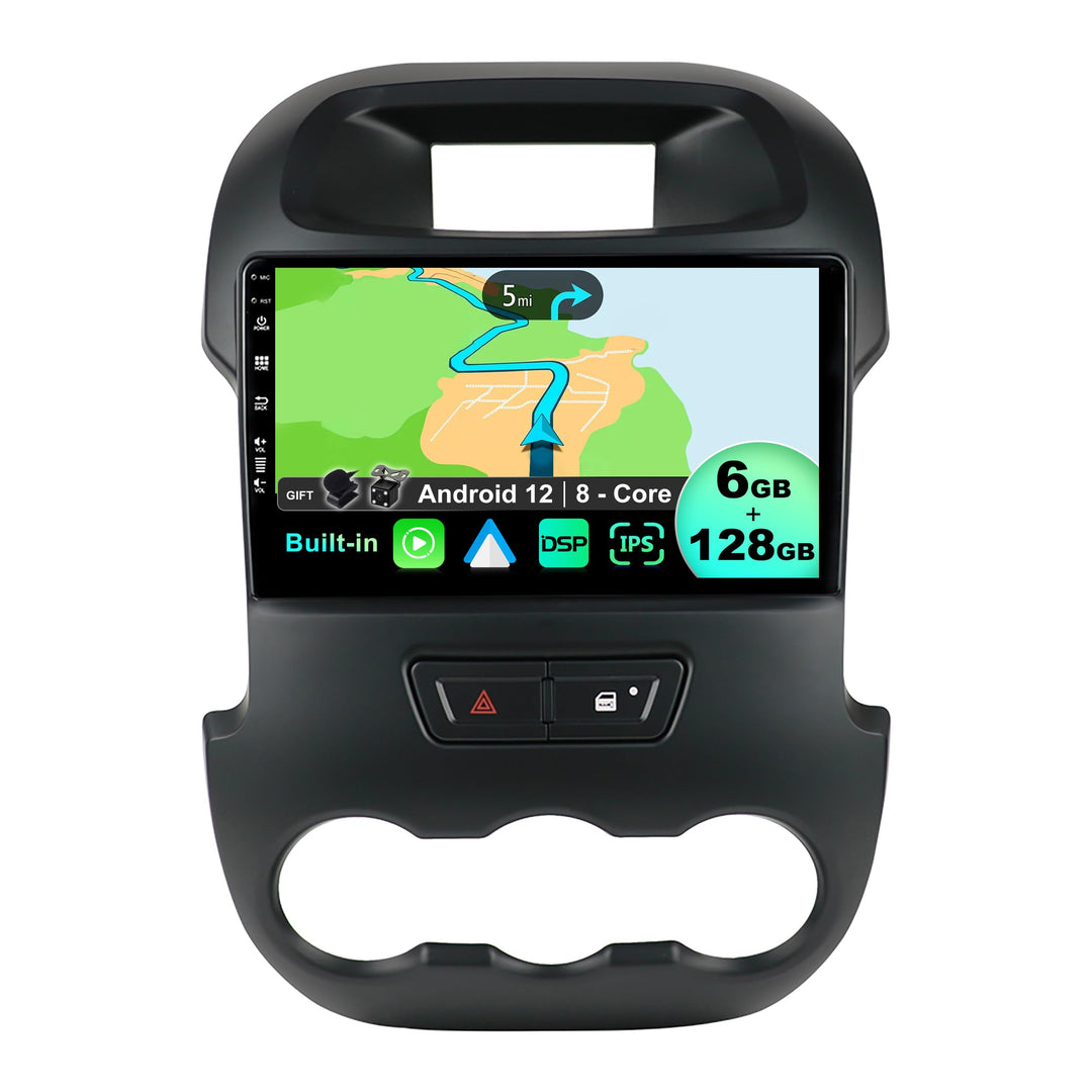JOYX - [6G+128G] - Android 15 IPS Autoradio Passt für Ford Ranger (2011-2016) - Kabellos CarPlay/And
